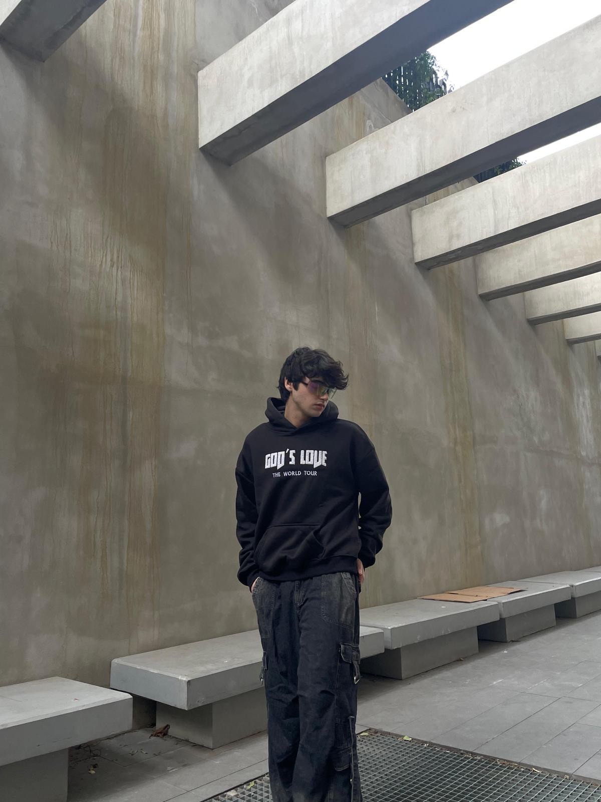 Znc Studio God's Love Nakışlı Hoodie