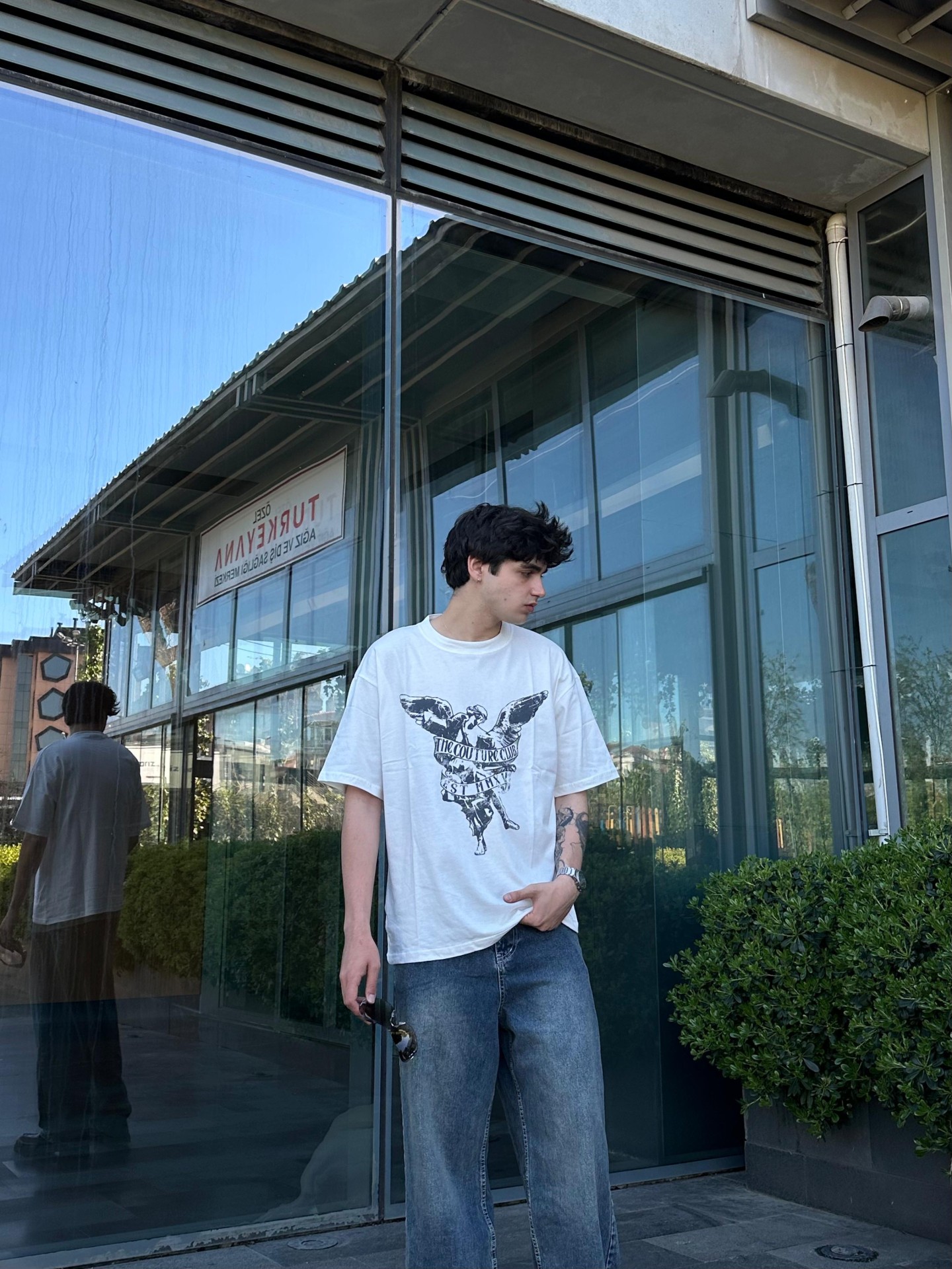 The Couture Club Baskılı Beyaz Tshirt
