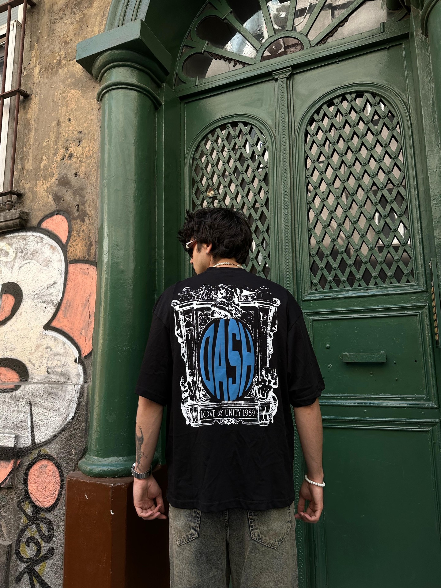 Dash Mini Print Siyah T-shirt
