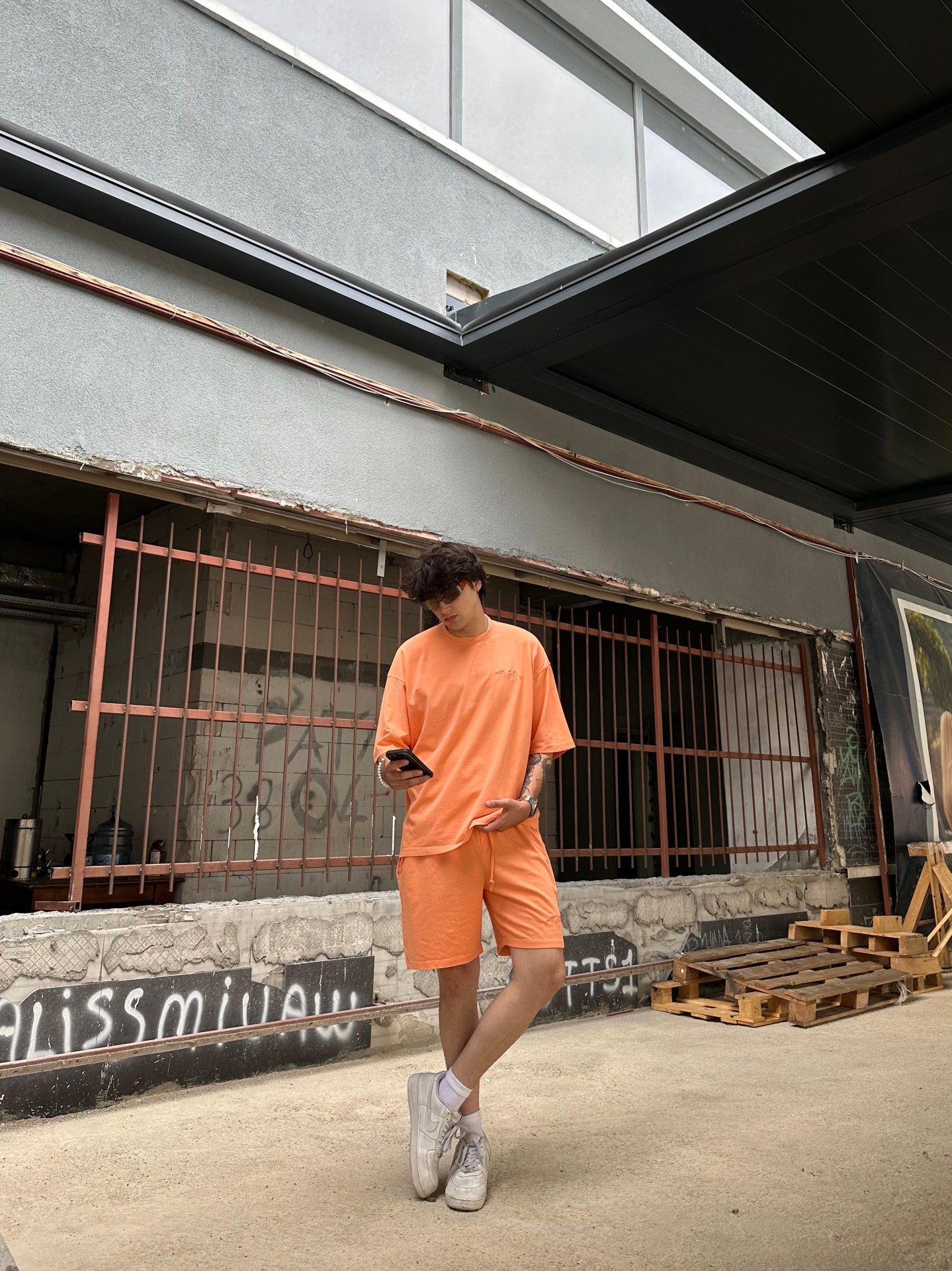 The Dad Basic Summer Orange Şortlu Takım