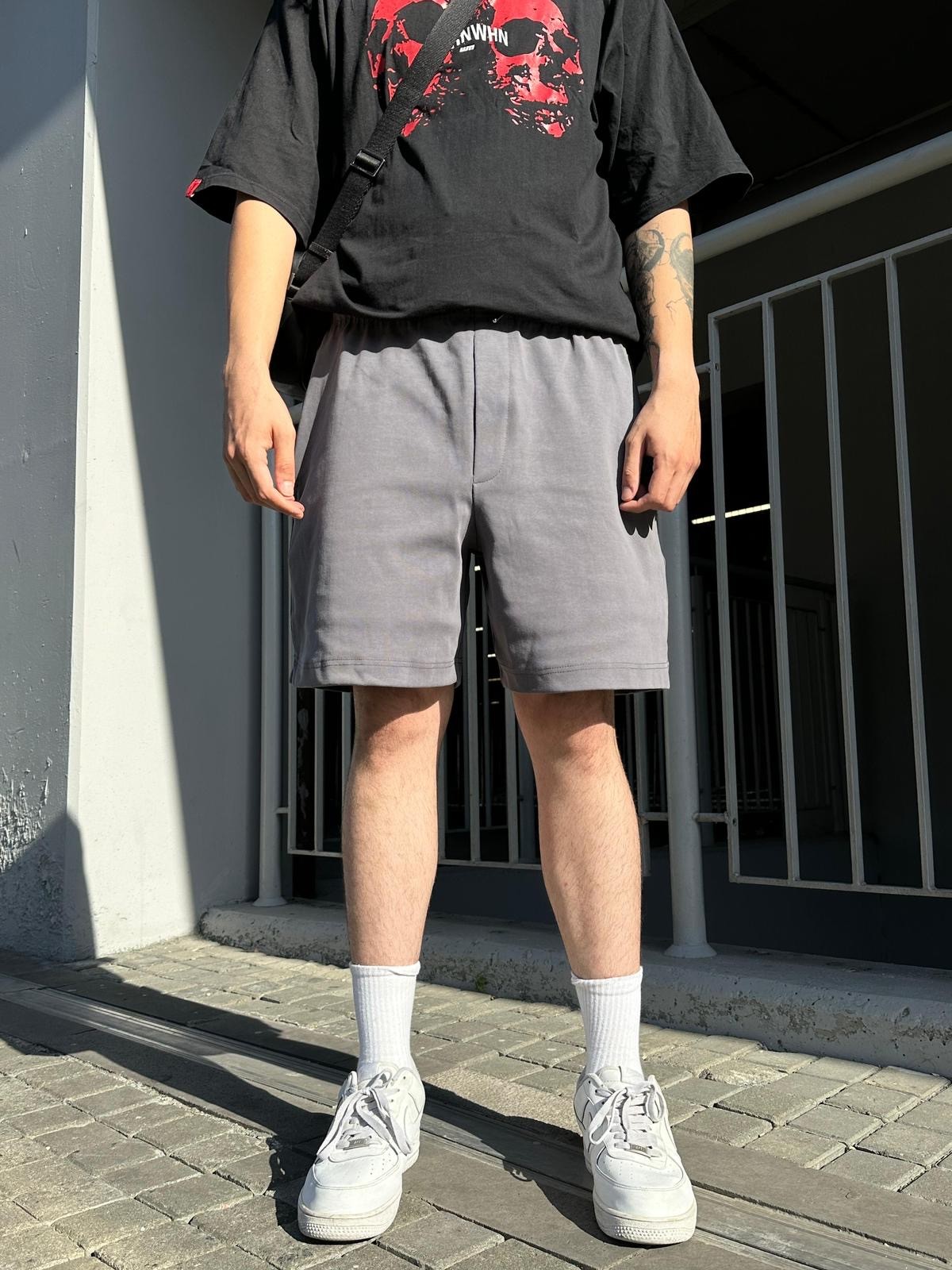 Yazlık Kumaş Grey Basic Şort