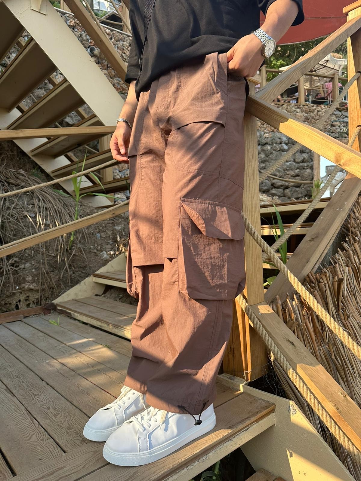Cargo Cepli Paraşüt Brown Pantolon