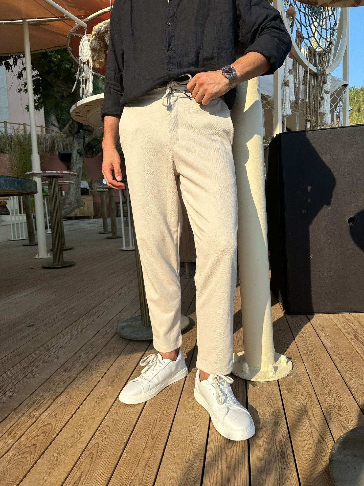 Casual Fit Bej Gabardin Panolon
