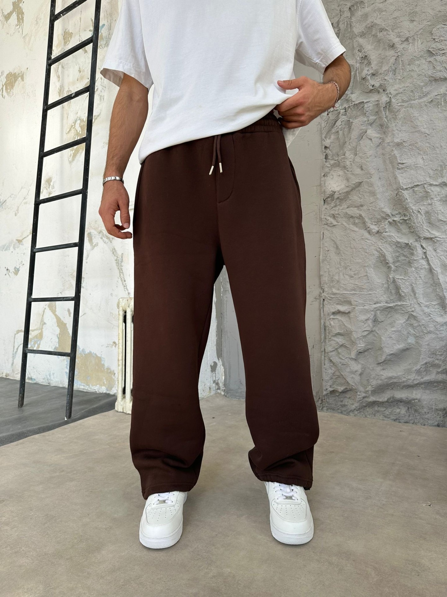 Kahverengi Baggy Oversize Eşofman 