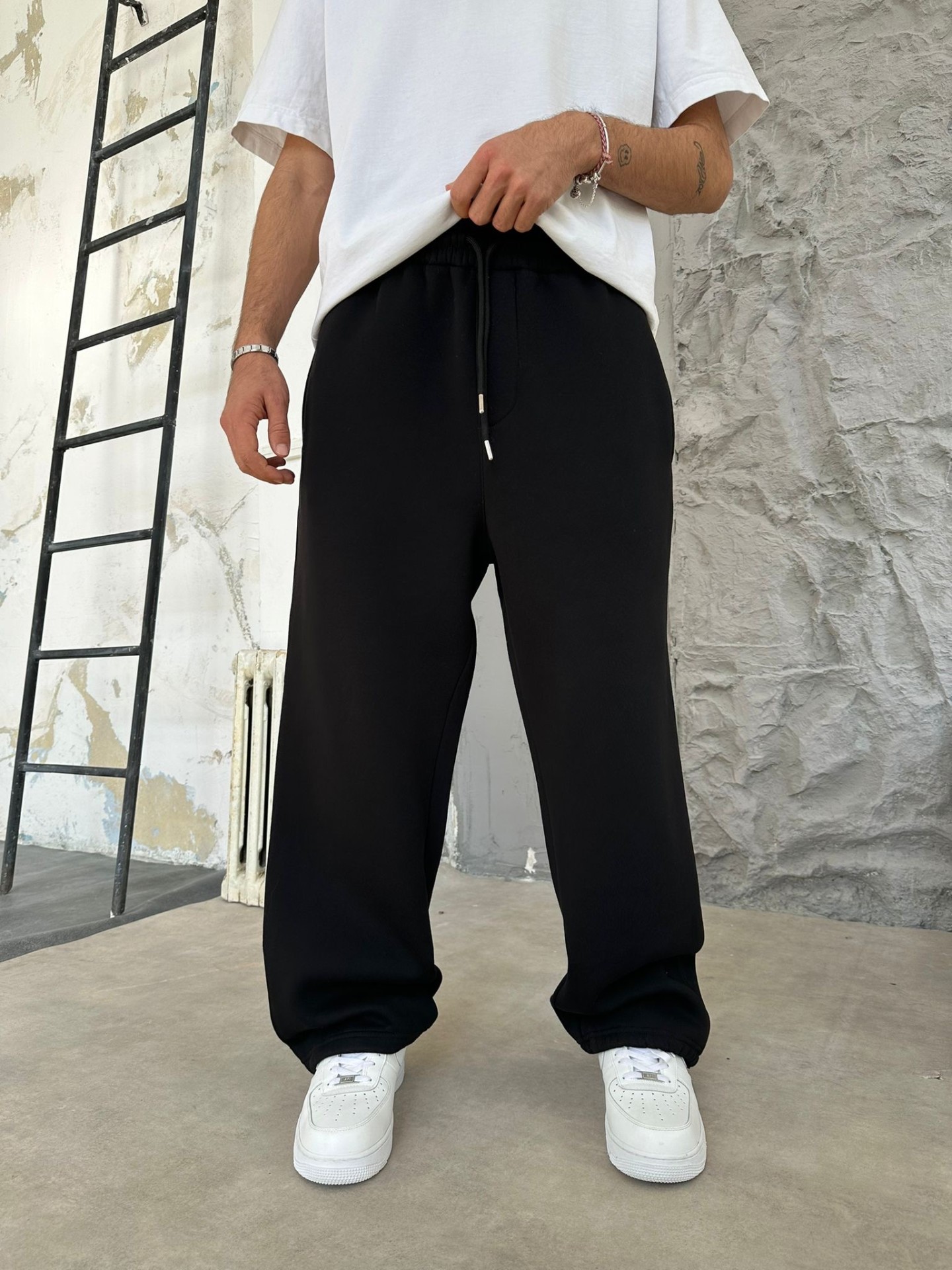 Siyah Baggy Oversize Eşofman 