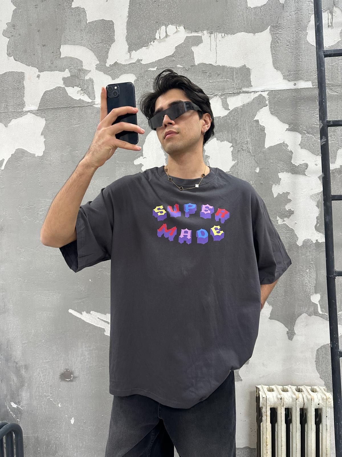Rainbow Antrasit Oversize Tshirt