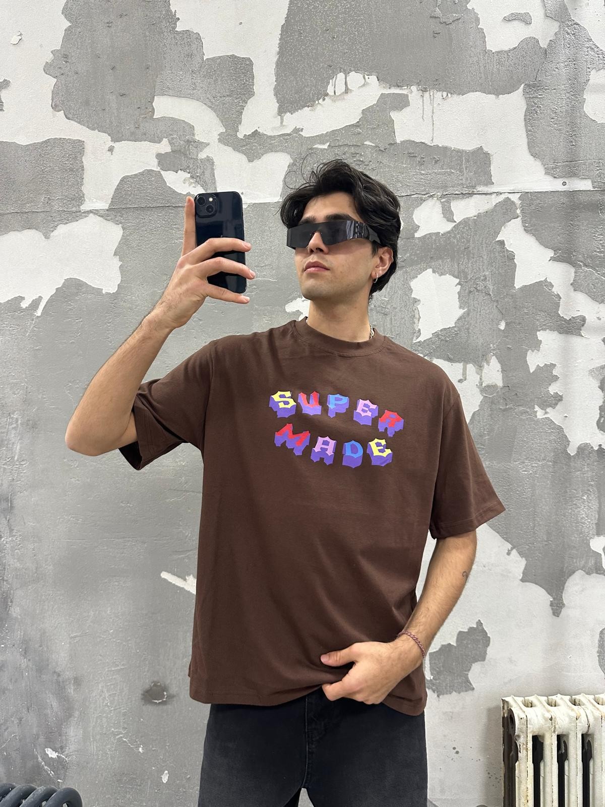 Supermade Rainbow Brown Oversize Tshirt