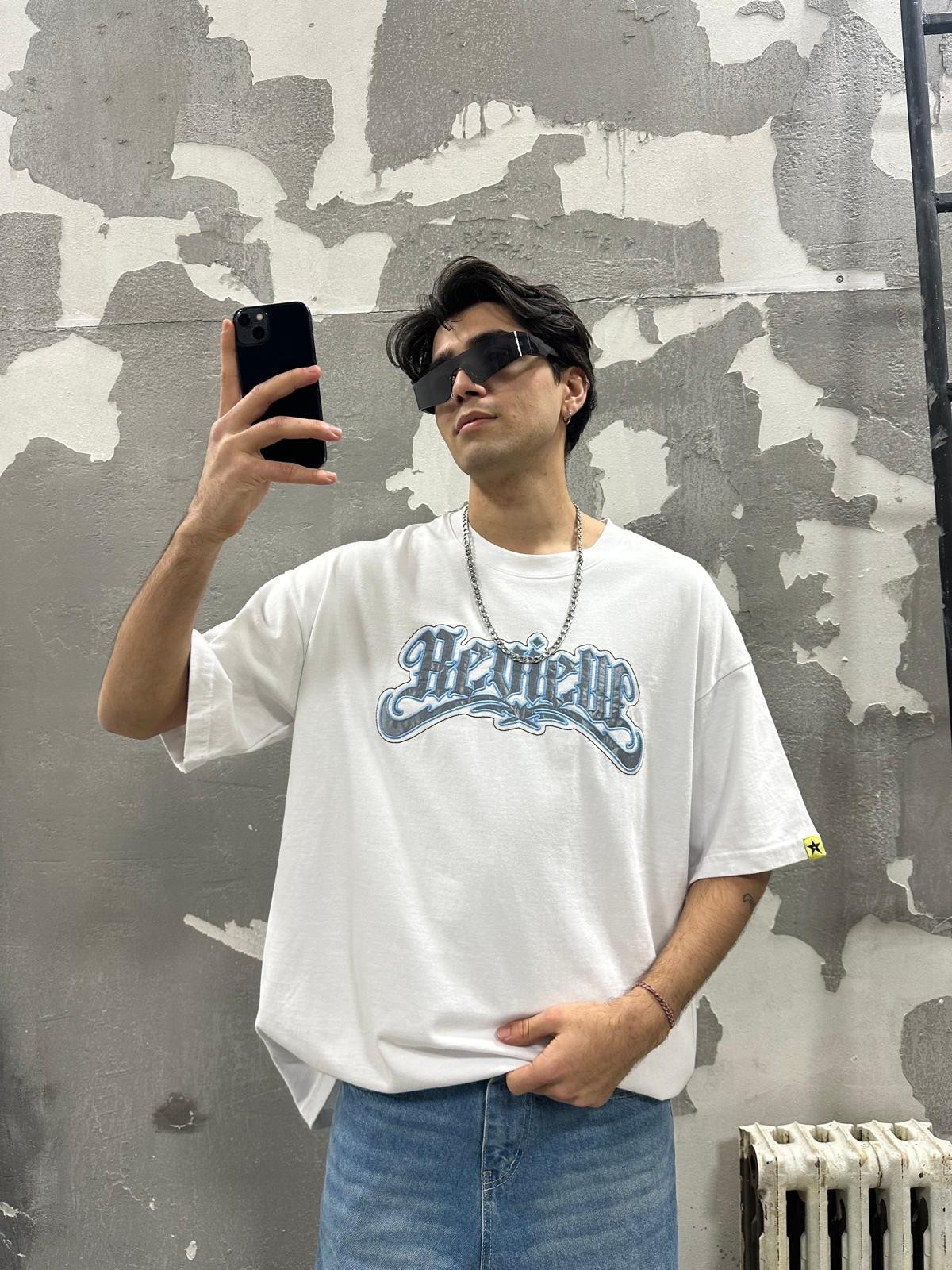 Arabic Font Print White Tshirt