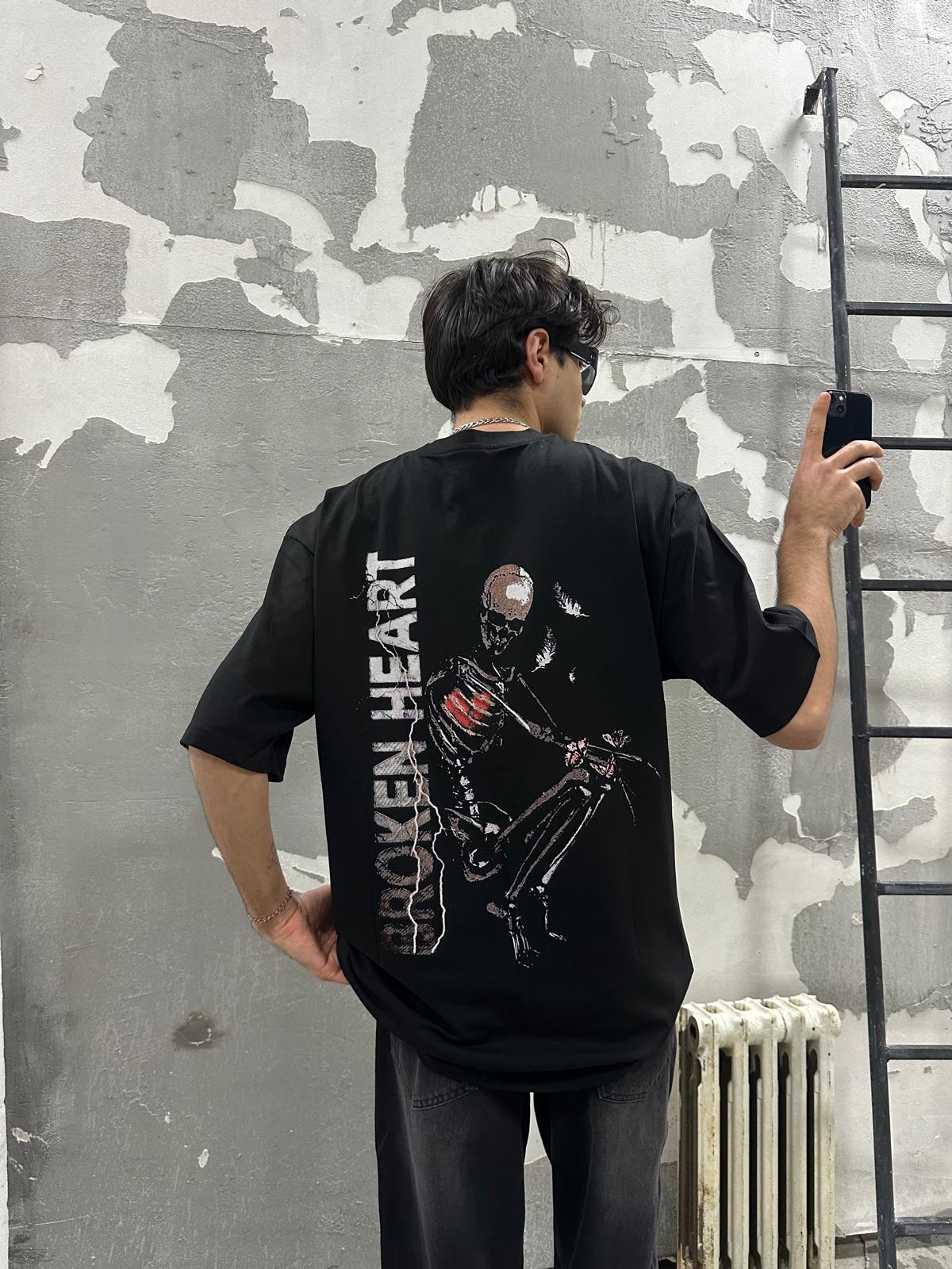 Broken Heart Back Print T-Shirt