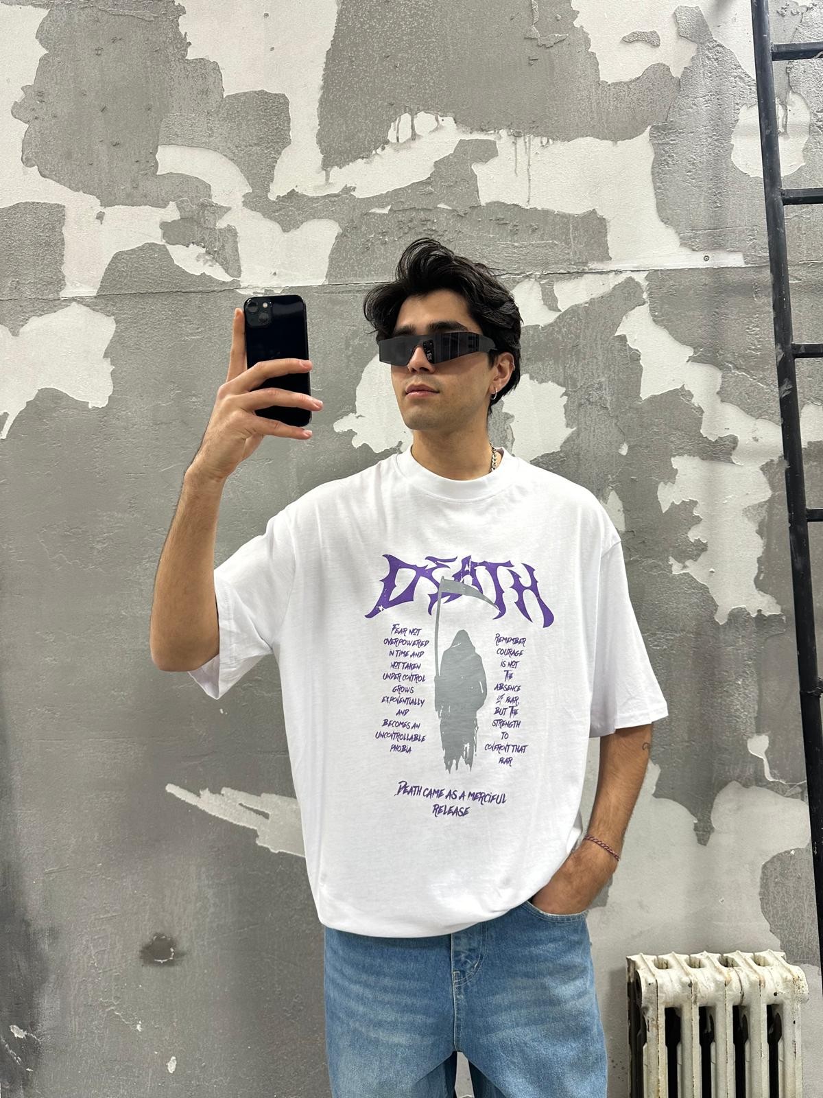 Death Print White T-Shirt