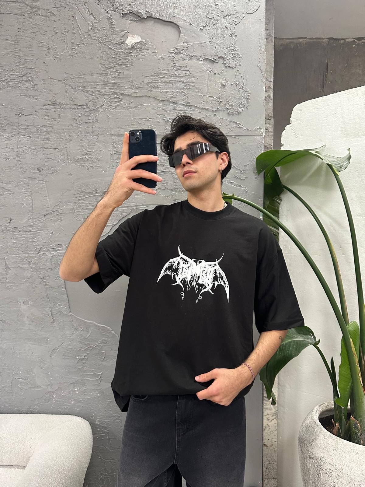 Wampire Print Black T-Shirt